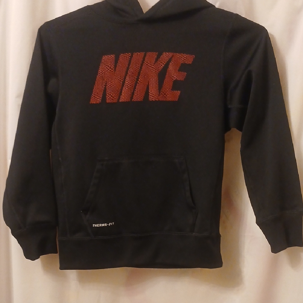 Nike Black Hoodie with Red Logo